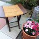 Tabouret  en bois paillé / vintage années 50-60