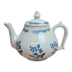 Théière ancienne en grès émaillé décor bleu – esprit Saint-uzé