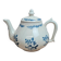 Théière ancienne en grès émaillé décor bleu – esprit Saint-uzé
