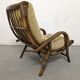 Living room in bamboo and rattan of the 60s/70s (4 armchairs 2 ottomans 1 coffee table + cushions)