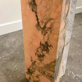 Blush pink octagonal Italian marble dining table 1970s - Italian stone dining table