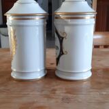 2 Limoges Porcelain Pharmacy Pots