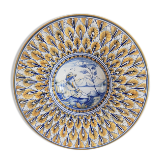 Decorative plate Peccetti Deruta Italian ceramic