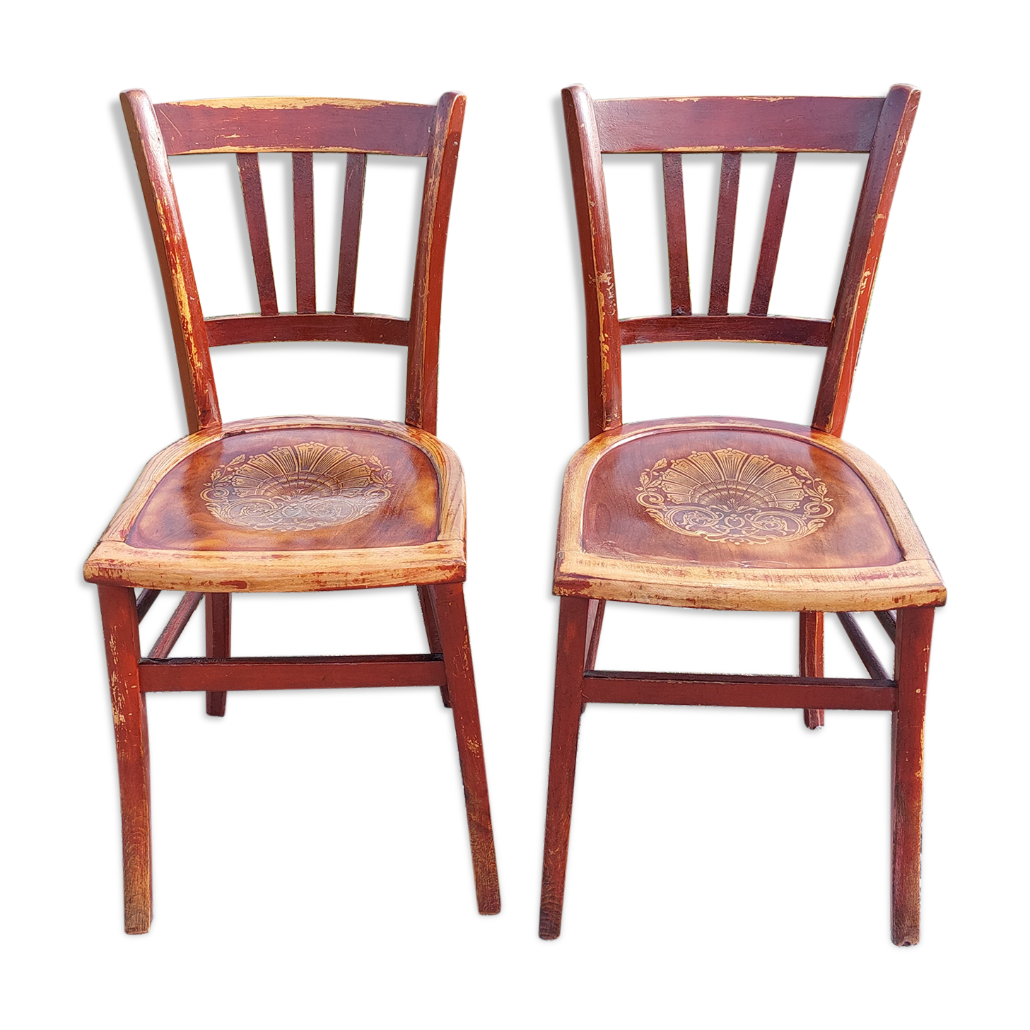Bistro chairs with patterns