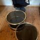Postmodern Italian Gold Swivel Coffee Table, Milo Baughman Style