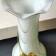 Large Venetian Vase in blown Art glass/Murano. Embossed amber-colored floral pattern. High 35 cm