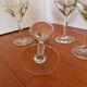 Set of 4 Blown Glass Bistro Glasses with Red Rim