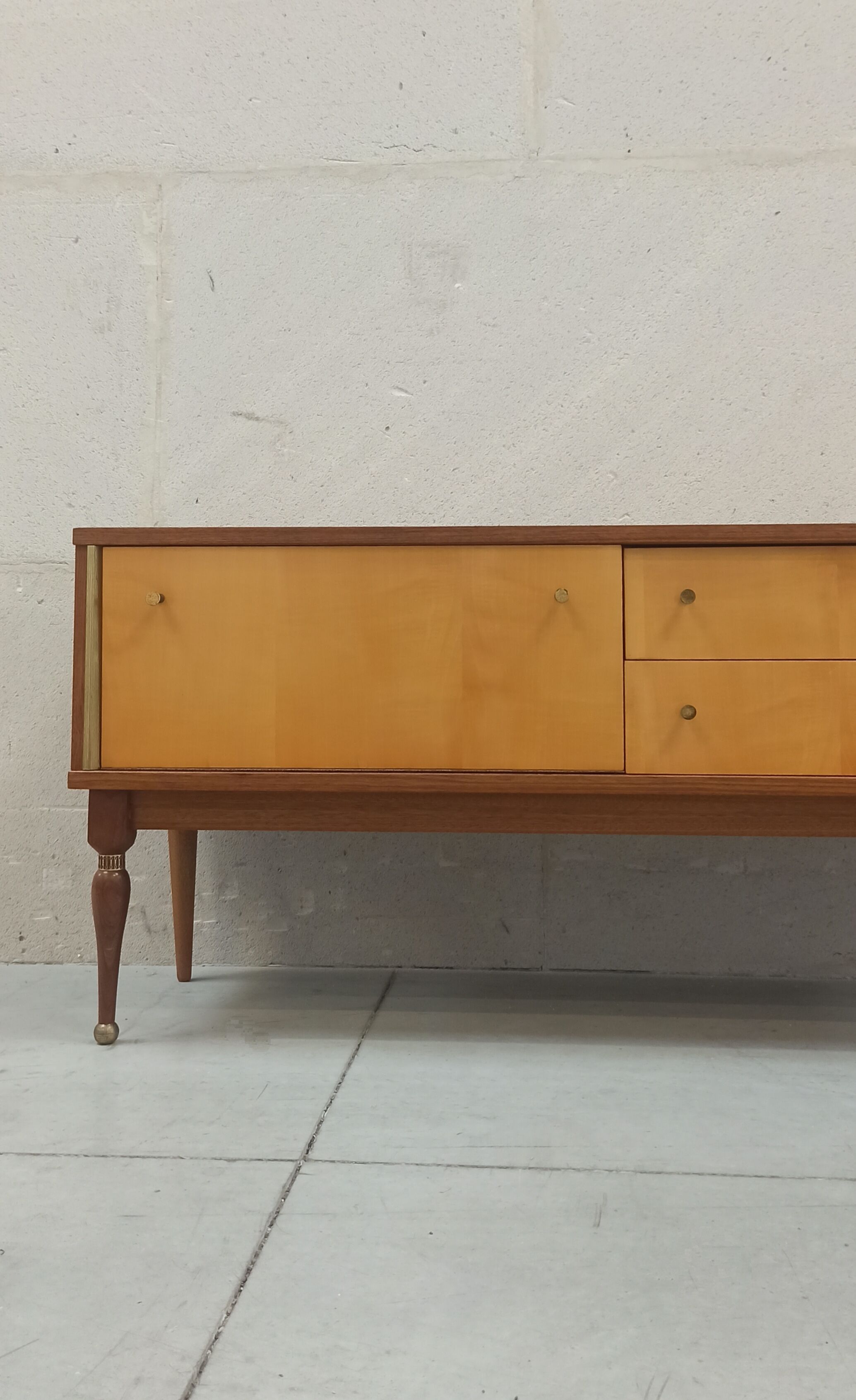 Sideboard wood and brass, 50's