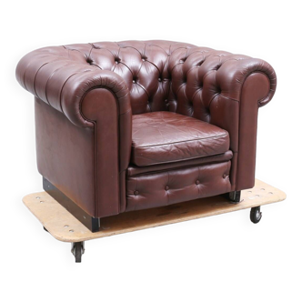 Chesterfield armchair brown 1900