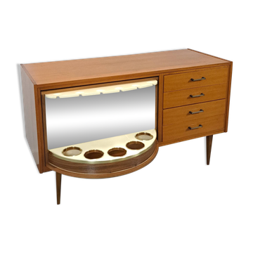 Buffet, meuble bar en bois laqué, 1950-60