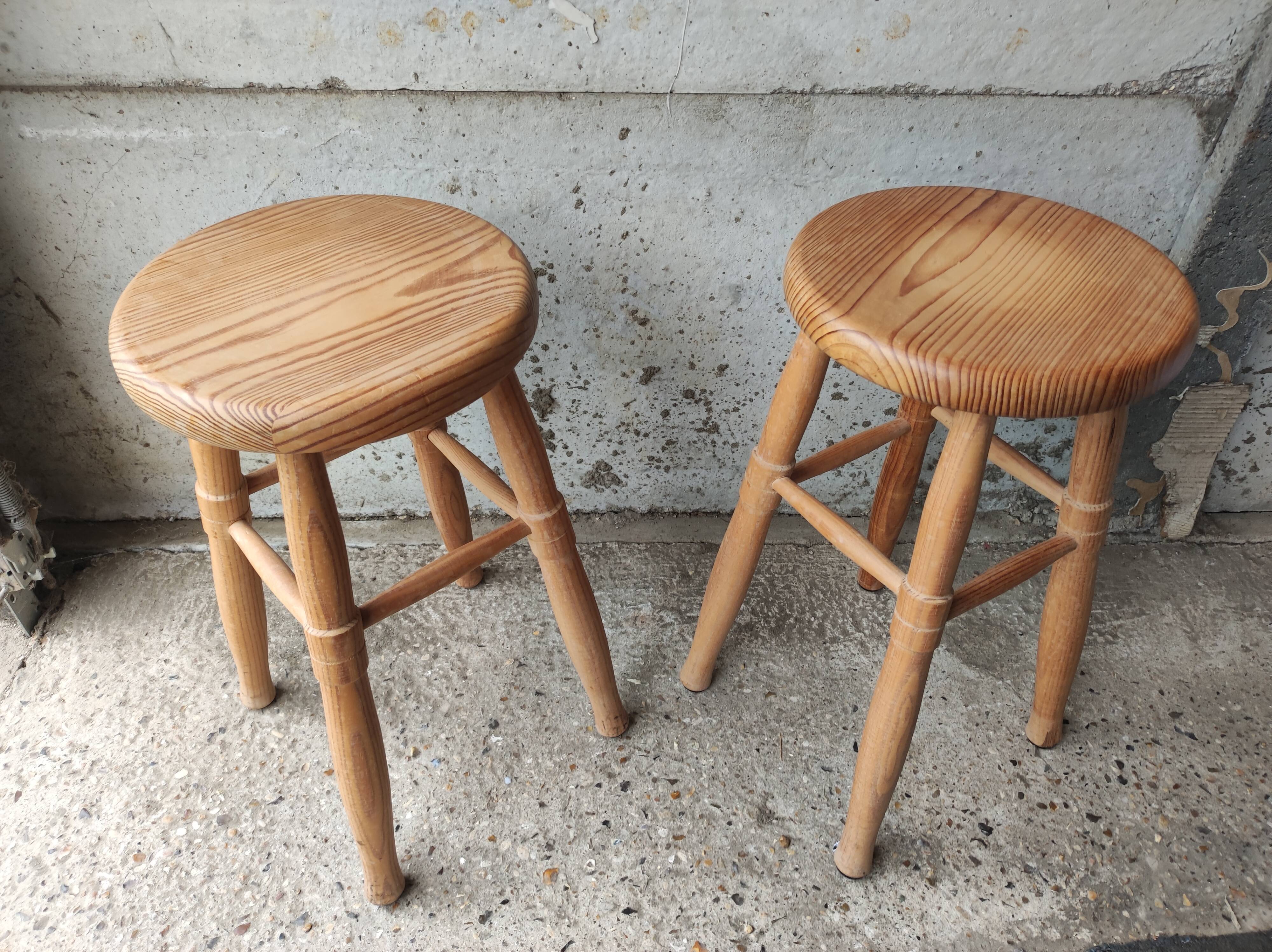 Vintage solid wood stool