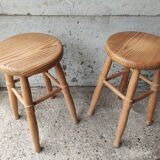 Vintage solid wood stool