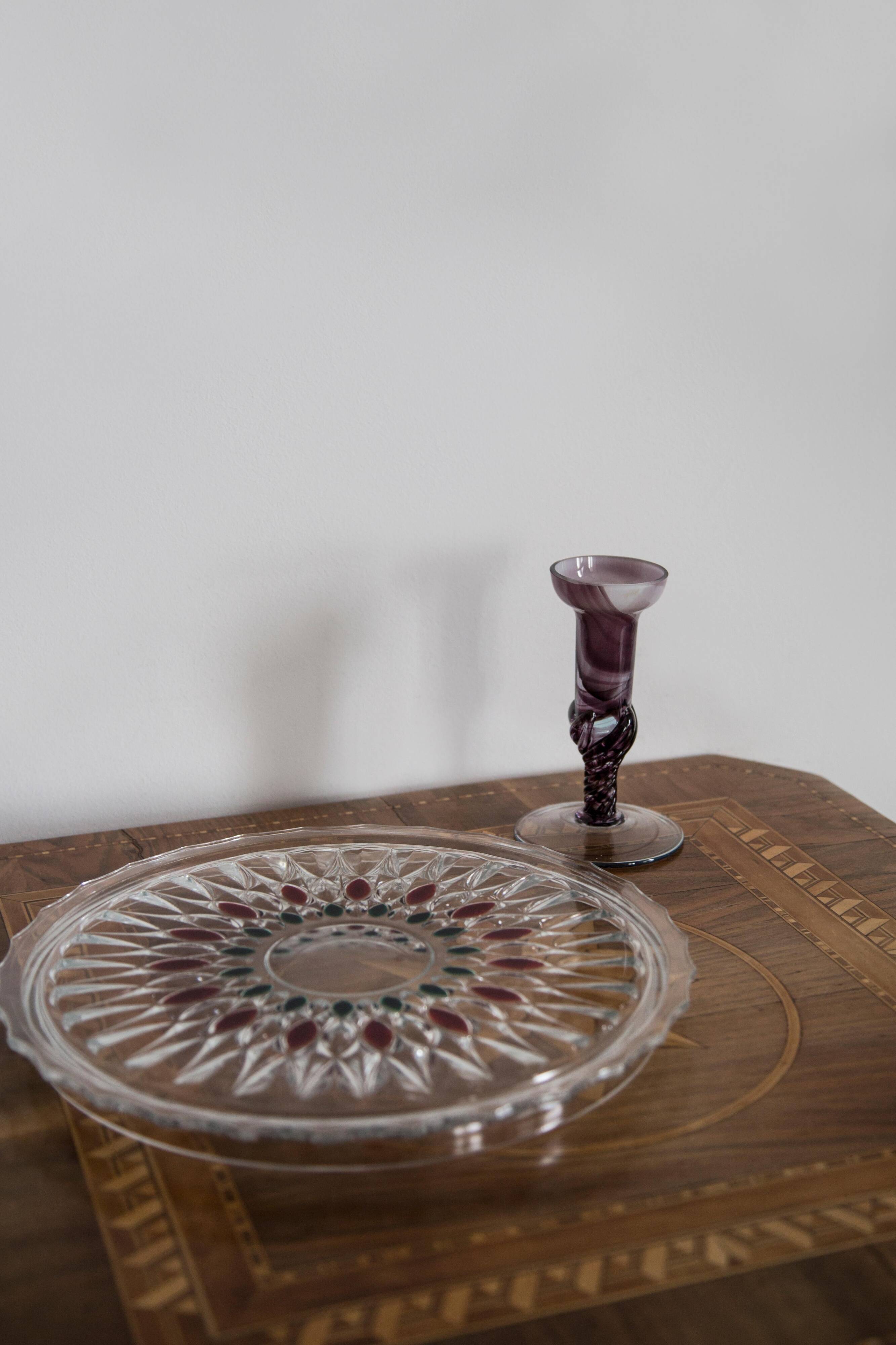Vintage purple mid-century artistic vase
