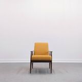 Fauteuil Henryk Lis en tweed jaune 1960