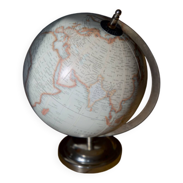 Vintage terrestrial globe on a metal stand
