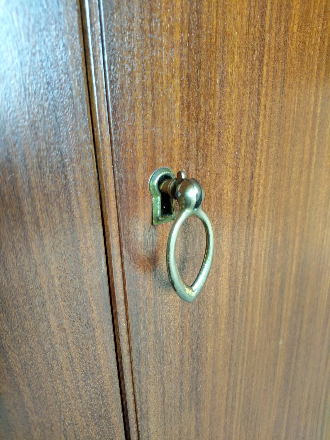 Armoire vintage scandinave en bois – penderie et étagères – années 60