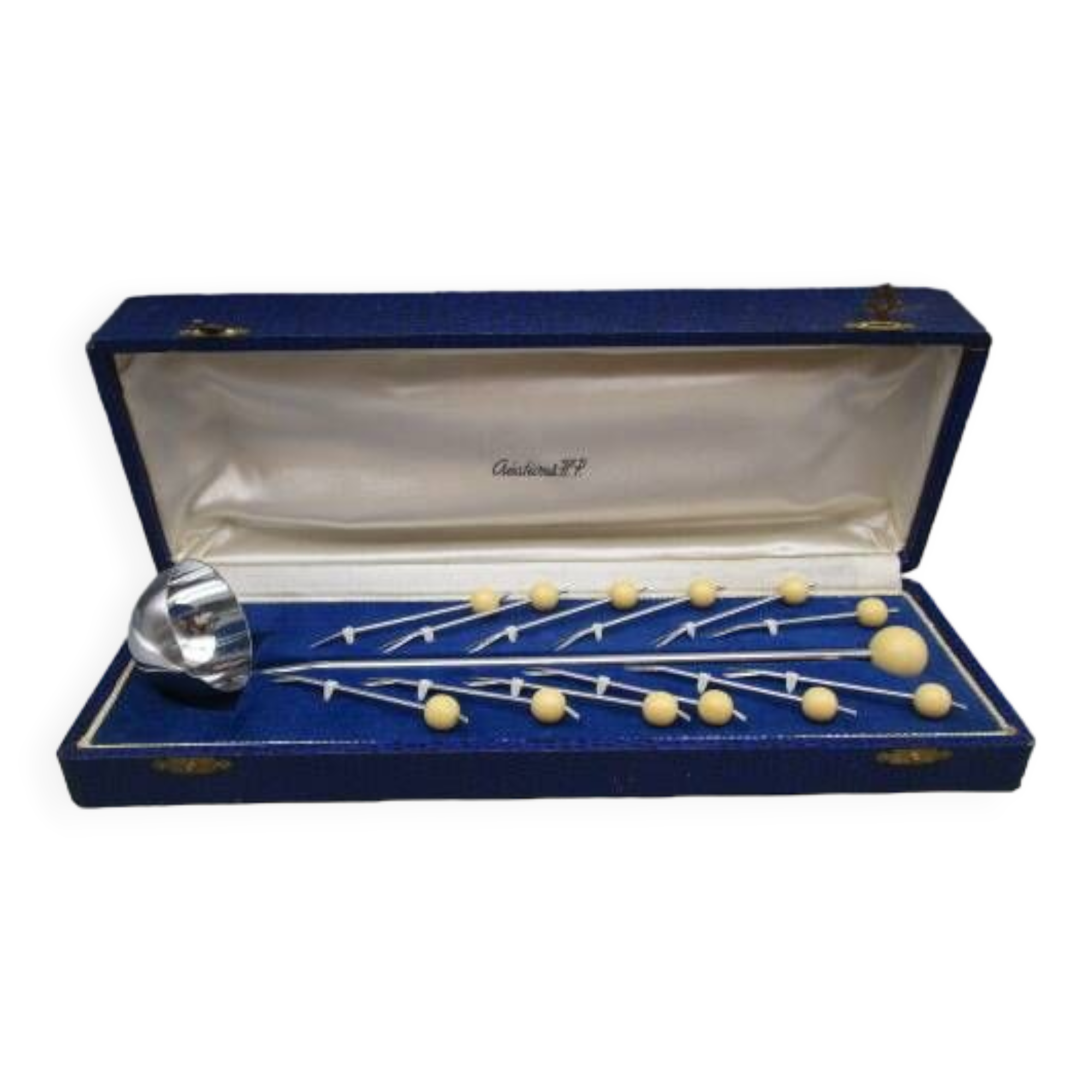 Service a olives ou fruits liqueur vintage années 60' neuf boite