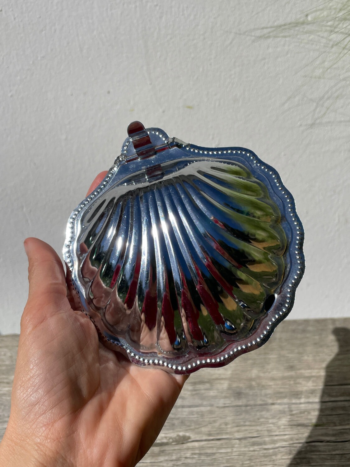 Metal butter dish shell