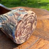 Lot of sandstone planter in the shape of logs
