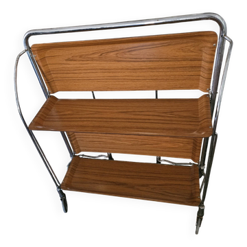 Vintage chrome folding table & 70's Formica