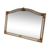 Miroir Glace à parclose dorée ancien 1960s