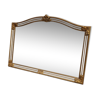 Antique 1960s gold-plated glass mirror