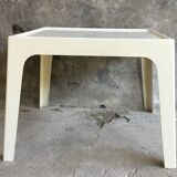 Square fiberglass dining table - space-age design 1960