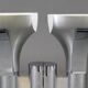 Pair of vintage chrome wall lights