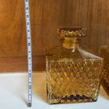 Pair of apothecaries alcohol decanter bottles