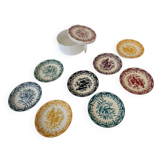 Coffret 8 assiettes à dessert porcelaine Dior Croisière