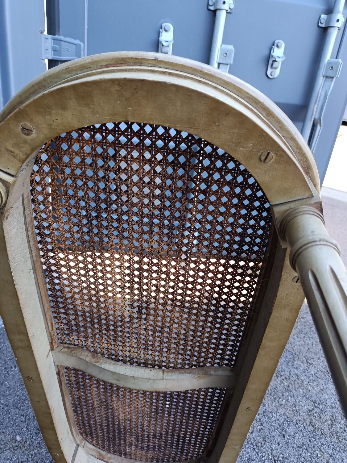 Old piano bench cannée style louis xvi