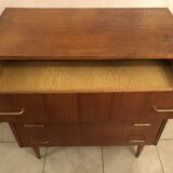 Scandinavian wooden chest of drawers from the 1960s