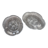 Set of 2 glass raviers