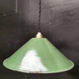 Enameled sheet metal cone pendants
