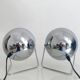 Vintage 1980s chrome Eyeball lamps