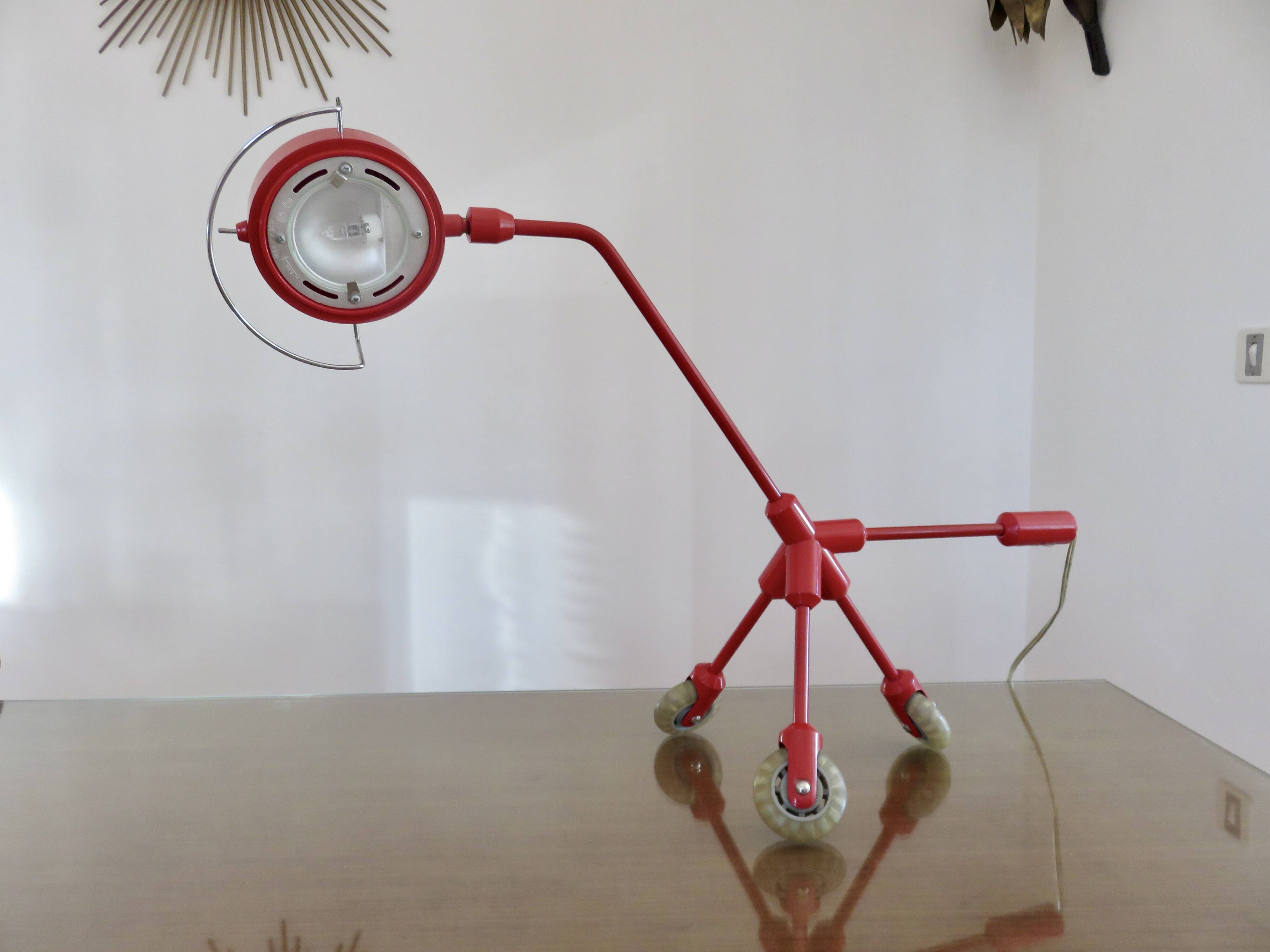 Kila lamp by Harry Allen for IKEA tripod on wheels year 2001
