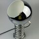 60s 70s table lamp ball lamp spring chrome metal space age design