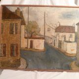 "subsurb street" signed jean deknuyat modernist