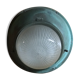 Applique Holophane verre prismatique & cuivre  1940