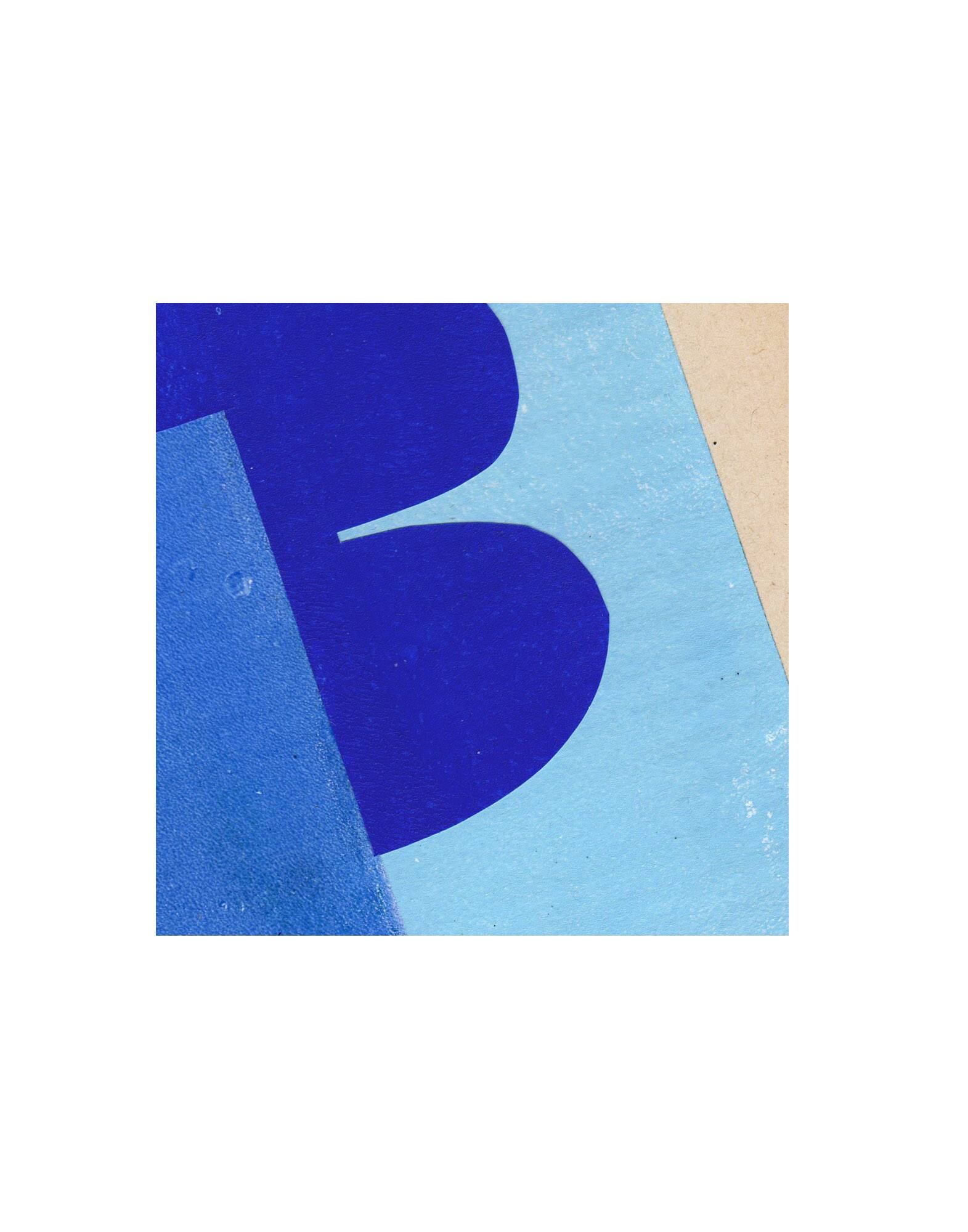 Collage abstrait sur papier ancien - signé Eawy