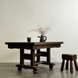 Table en chêne du milieu de siècle