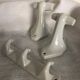 Set of 3 porcelain hooks, bathroom, art deco