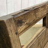 Rustic chestnut bench from the late 19th century.