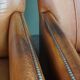 Set of 2 cowhide leather armchairs