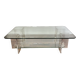 Table Basse en Verre et Plexi Vintage