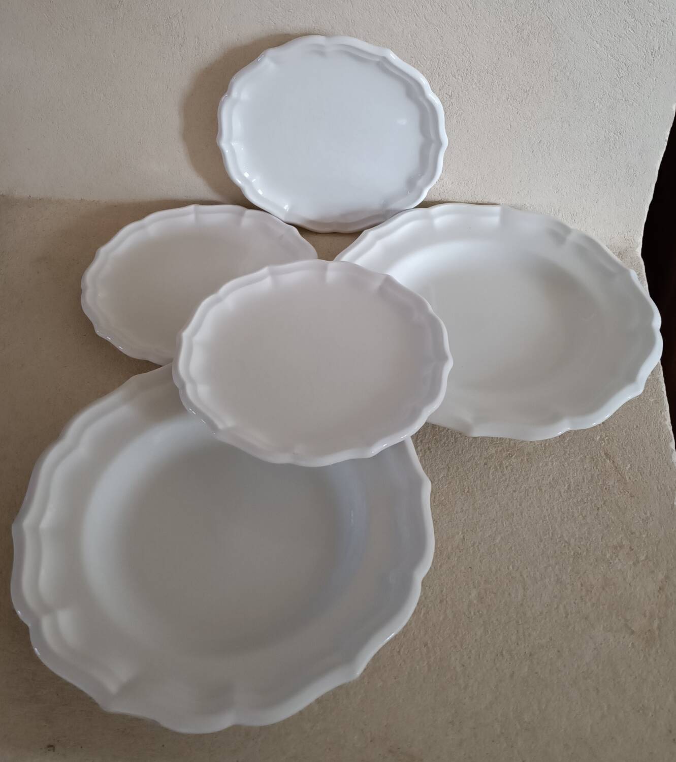 5 Gien earthenware plates