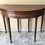 Extendable half-moon table in Louis XVI style
