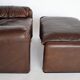 Maralunga armchair in leather & Ottoman by Vico Magistretti for Cassina 1970 s