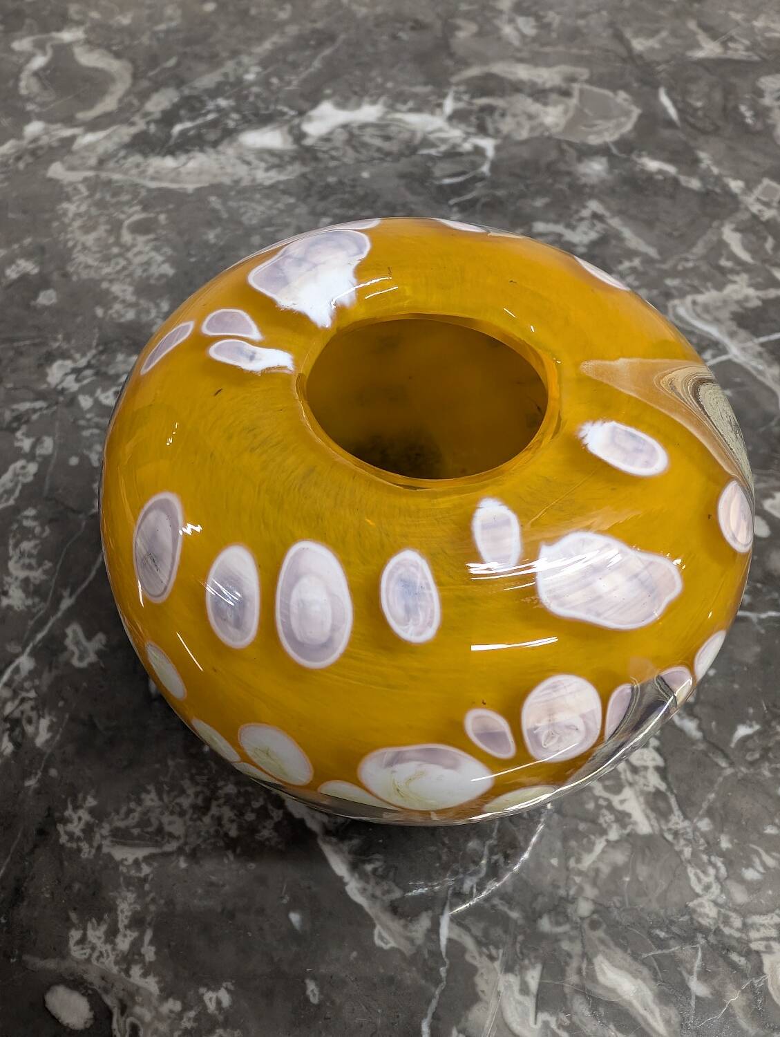 Glass paste ball vase