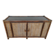 Vintage sideboard TV unit in rattan, bamboo and glass.